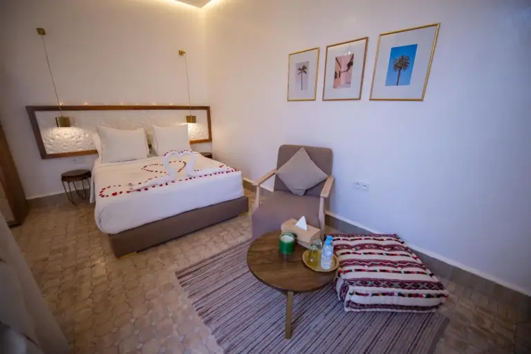 Charmantes Schlafzimmer im Riad Dar Bayane in Marrakesch