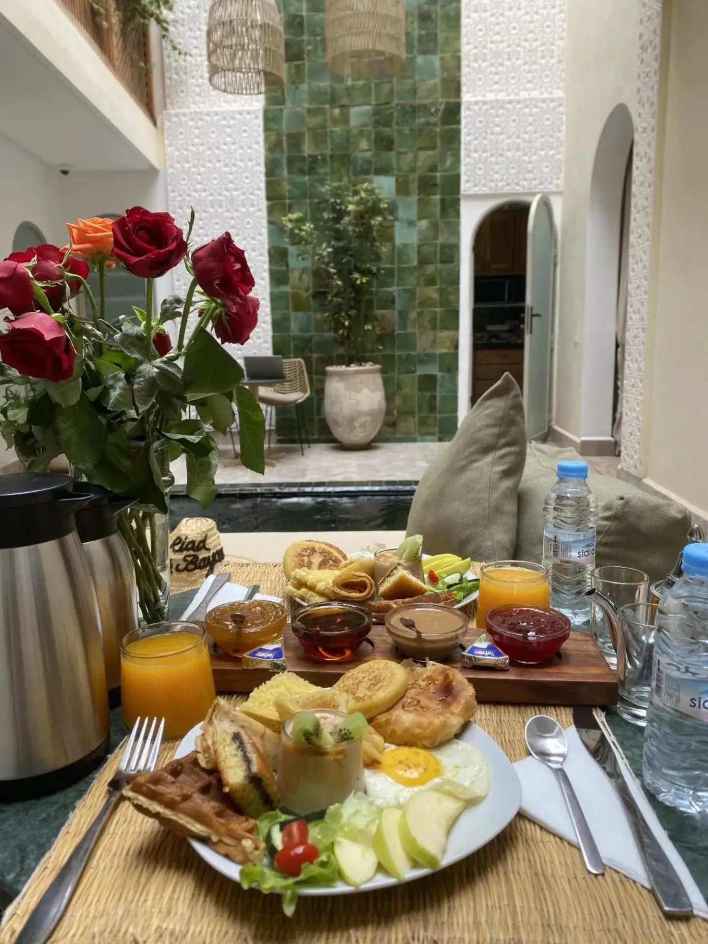 Leckeres Frühstück im Riad Dar Bayane in Marrakesch