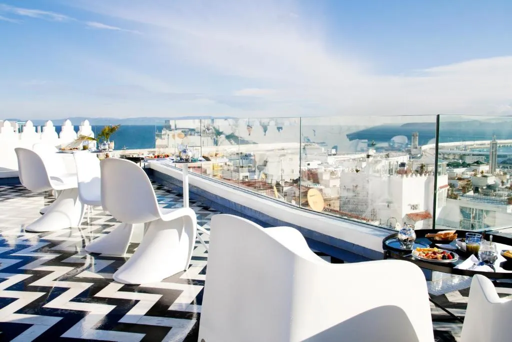 Scenic rooftop terrace at Riad Dar Saba, Tangier