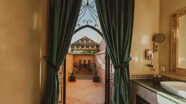 Vue depuis le balcon de Riad El Hara, Marrakech