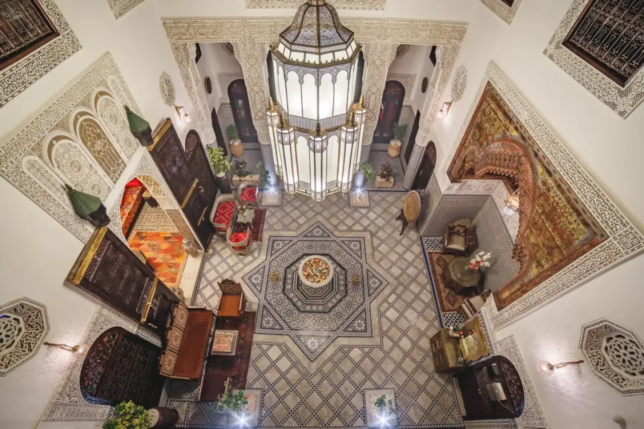 Hermosa vista del vestíbulo en Riad Fes Maya suite & spa