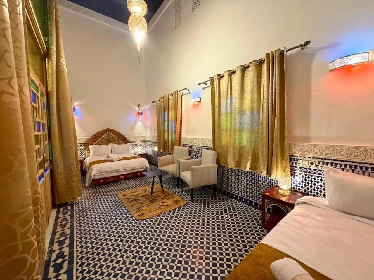 Spacious family room at Riad Fez in Fes