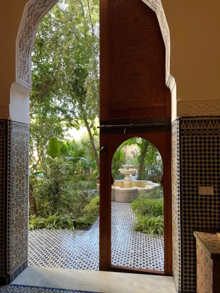 Riad Hanael Garden & Spa entrance leading to garden