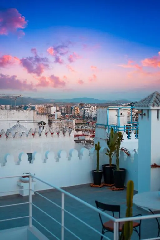 Scenic view from Riad KASBAH rooftop at sunset