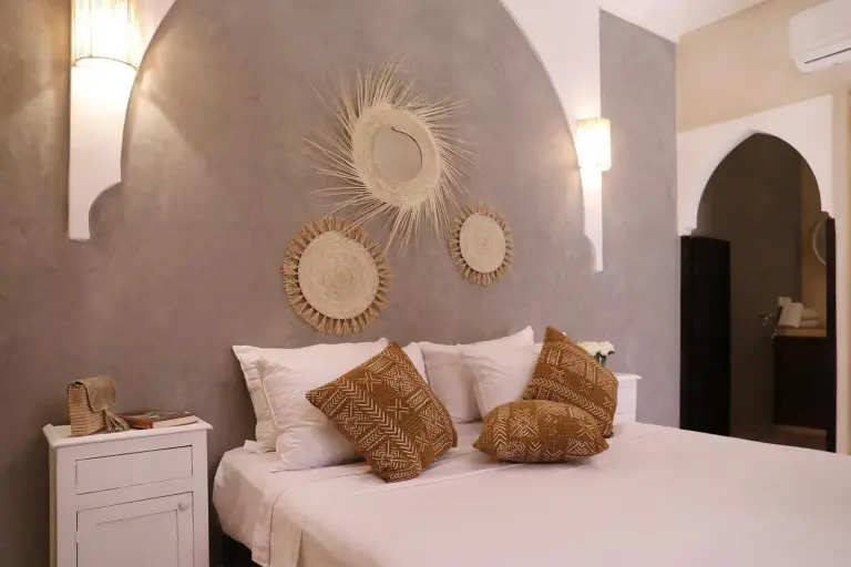 Charming guest room at Riad l'Oiseau du Paradis in Marrakech