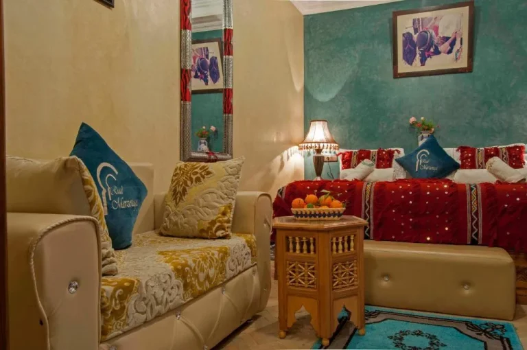Living area in Riad Merzouga Marrakech