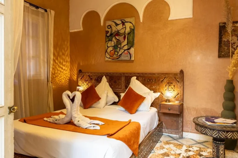 Romantic setup at Riad MISS CARACAL in Marrakech