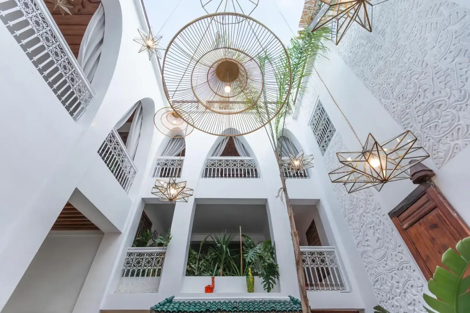 Atrium of Riad N'S & Spa in Marrakech