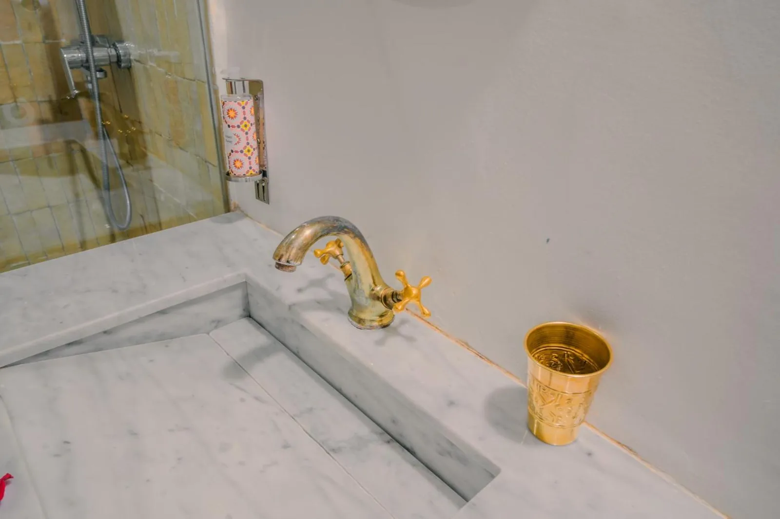 Bathroom details at Riad N'S & Spa in Marrakech