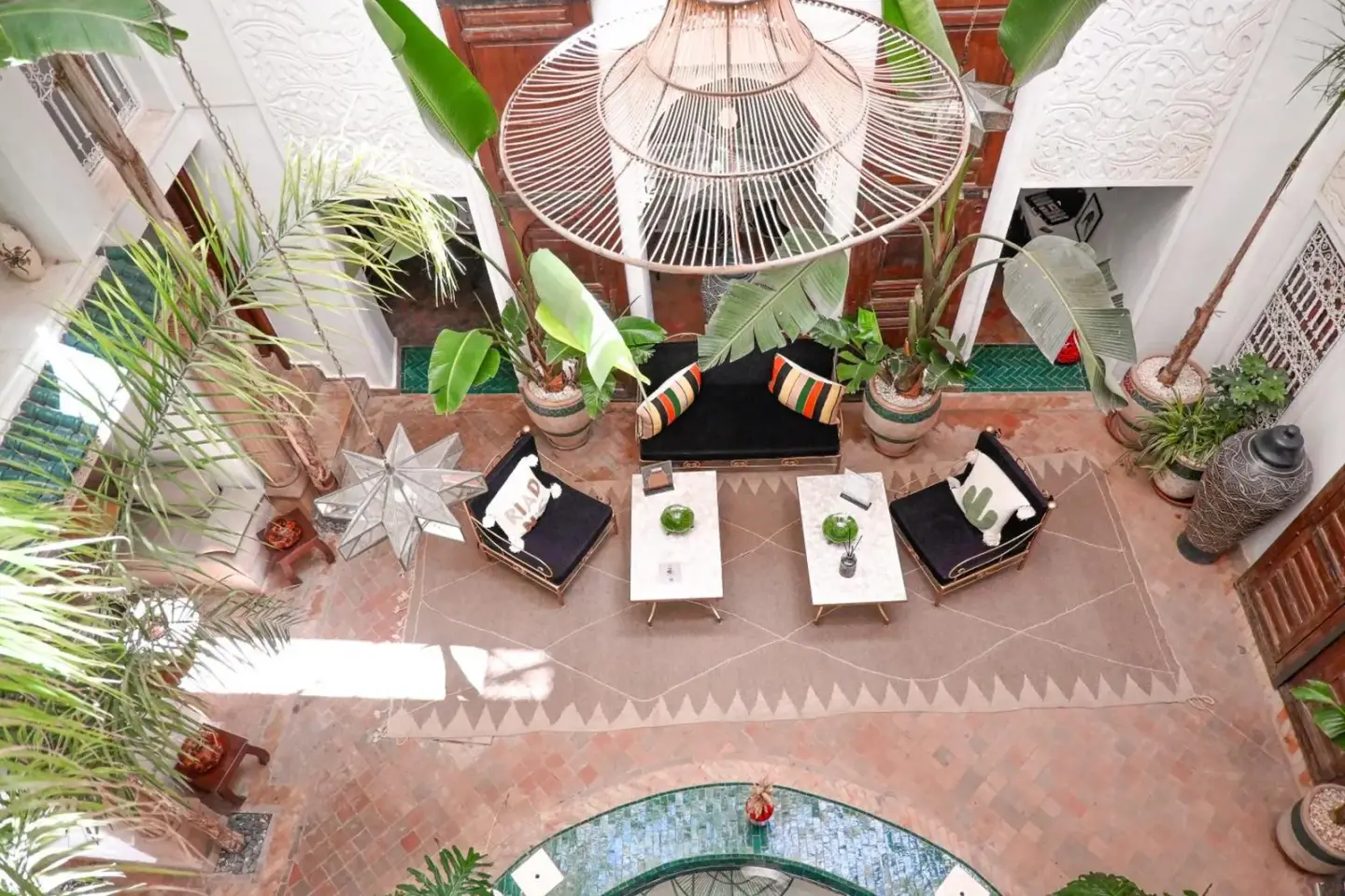 Lobby area of Riad N'S & Spa in Marrakech