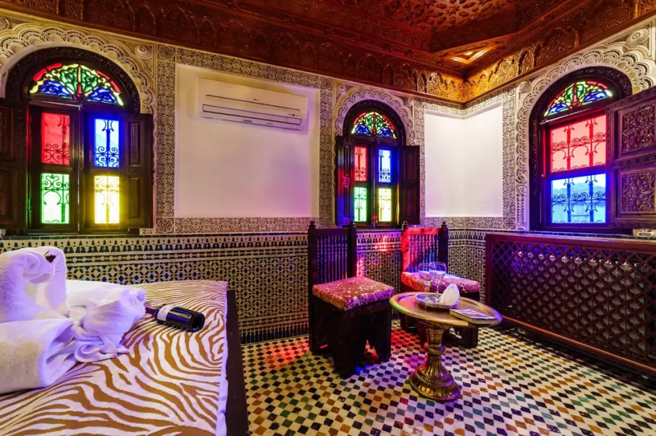 Riad Rcif & Spa Originale colorful views from the bedroom window