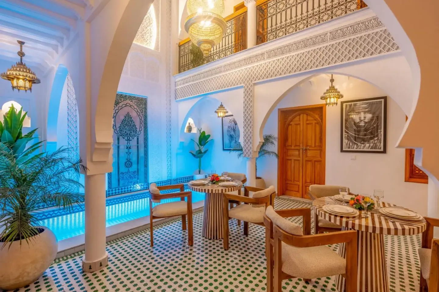 Zona de comedor en Riad Secret De Medina en Marrakech