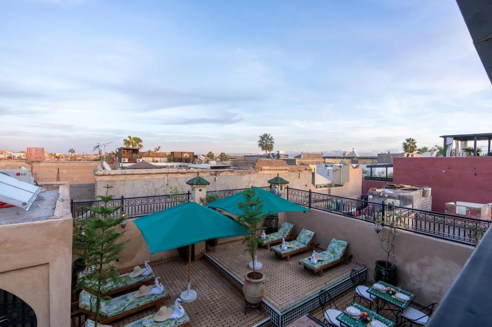 Terraza en la azotea en Riad Secret De Medina en Marrakech