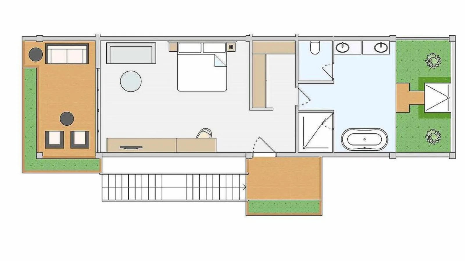 Another floor plan of a villa at ROBINSON NOONU