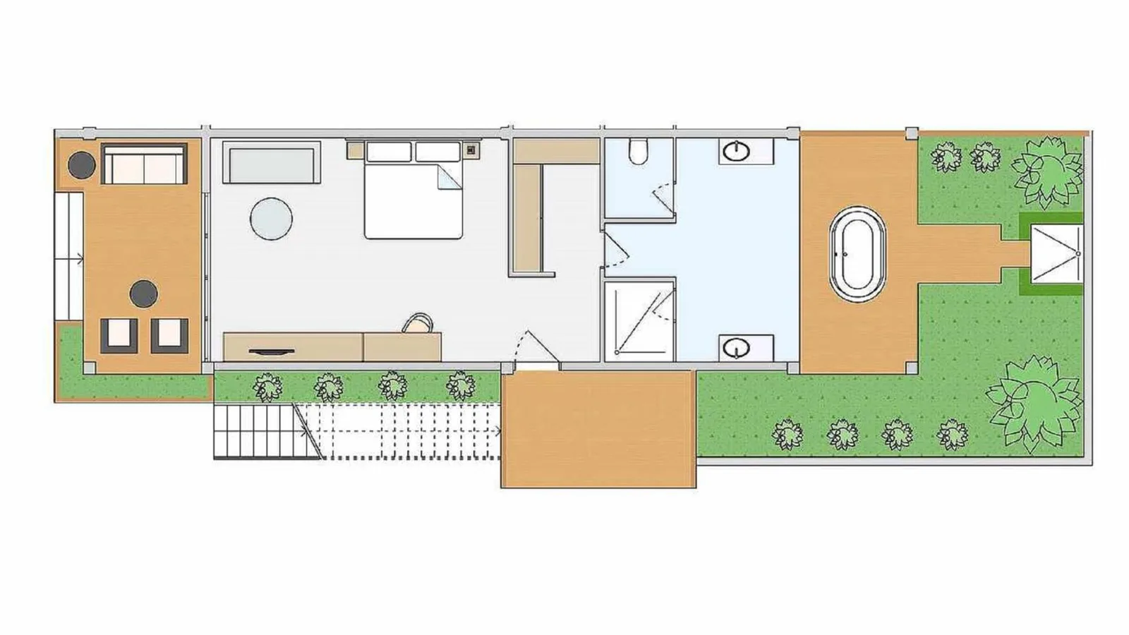 Floor plan of a villa at ROBINSON NOONU