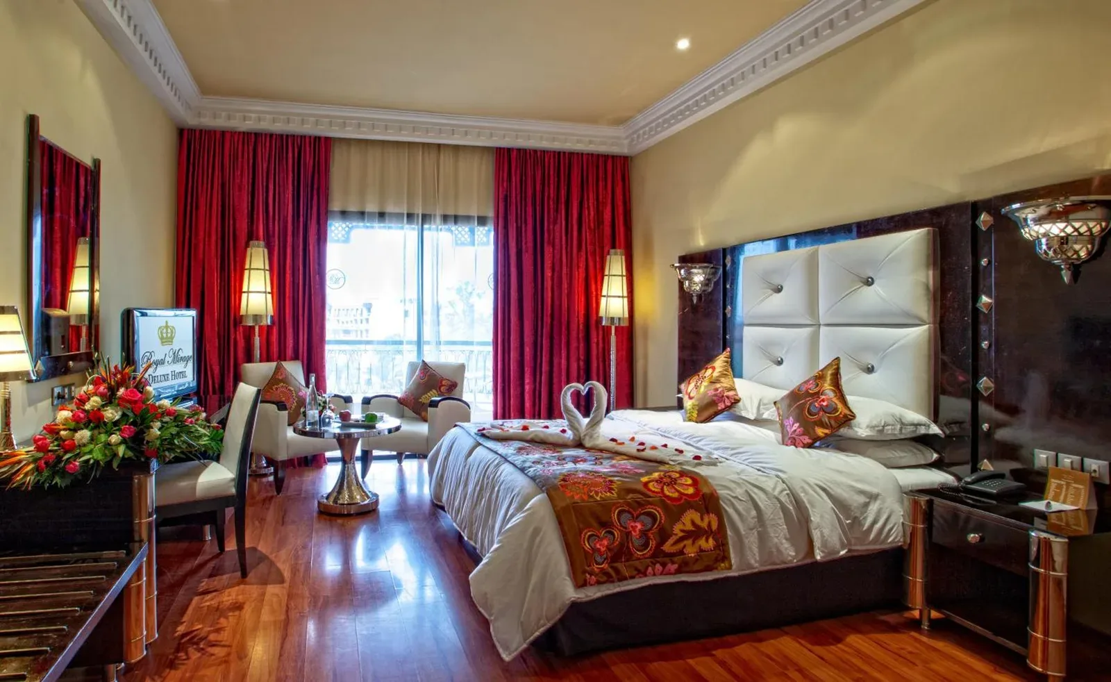 Royal Mirage Deluxe luxury room with elegant decor in Marrakech