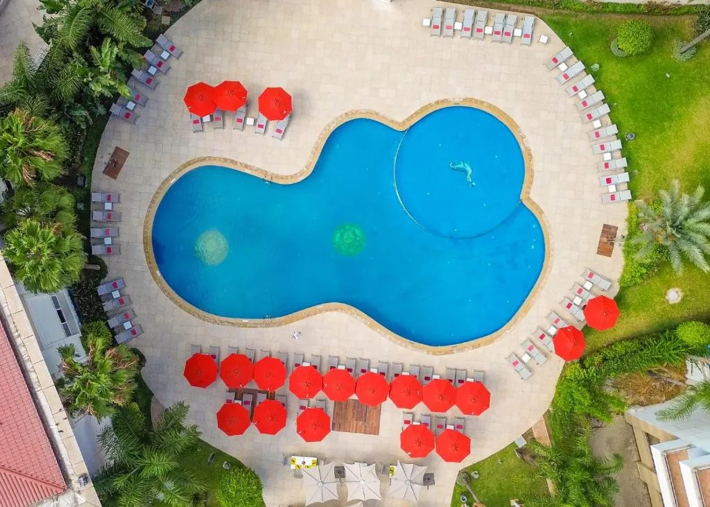 Aerial view of the pool at Royal Tulip City Center