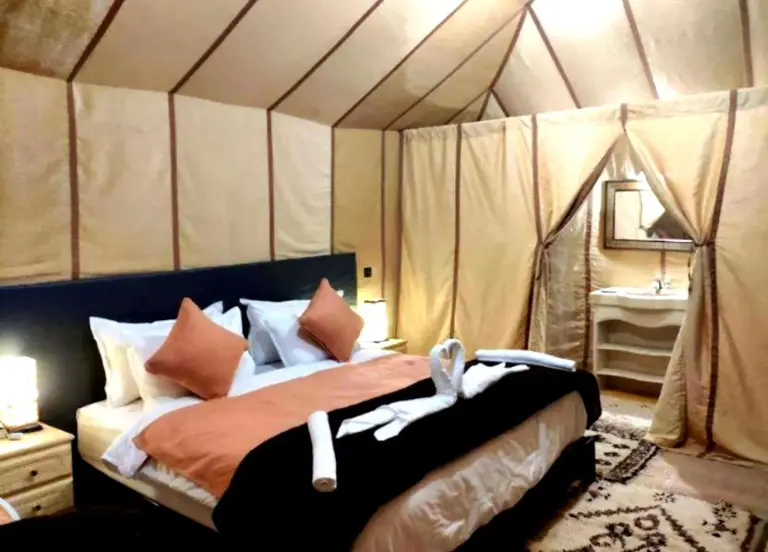 Luxury suite at Sahara Imperial Luxury Camp with elegant furnishings
