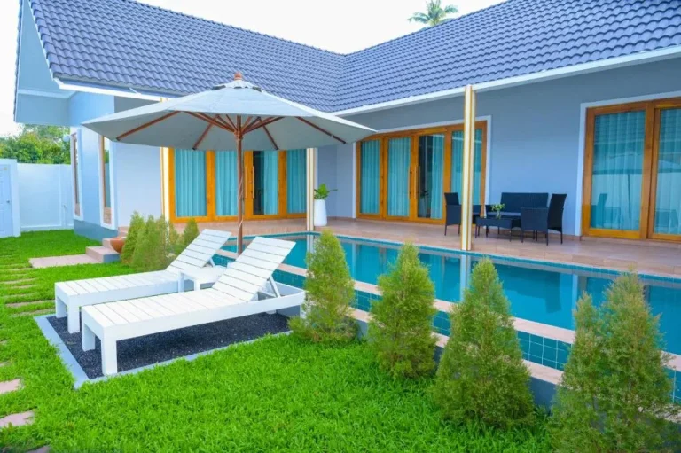 Samui Tropical Pool Villas outdoor lounge chairs