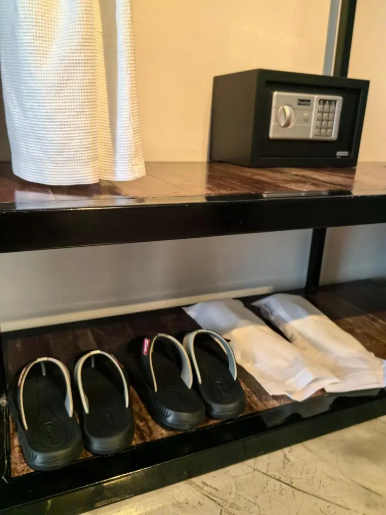 Wardrobe and safe at Sannot Riverside Boutique Hotel in Chiang Mai