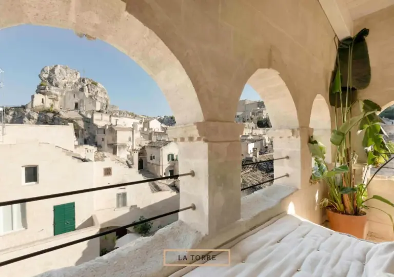 Balcony view at La Torre, Sant'Angelo, Matera