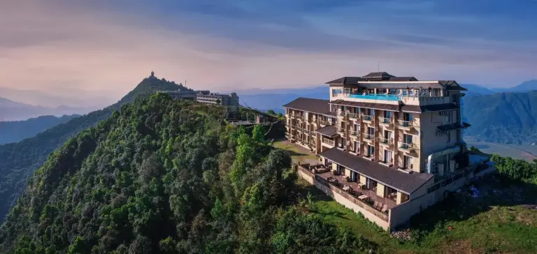 Exterior view of Sarangkot Mountain Lodge in Pokhara