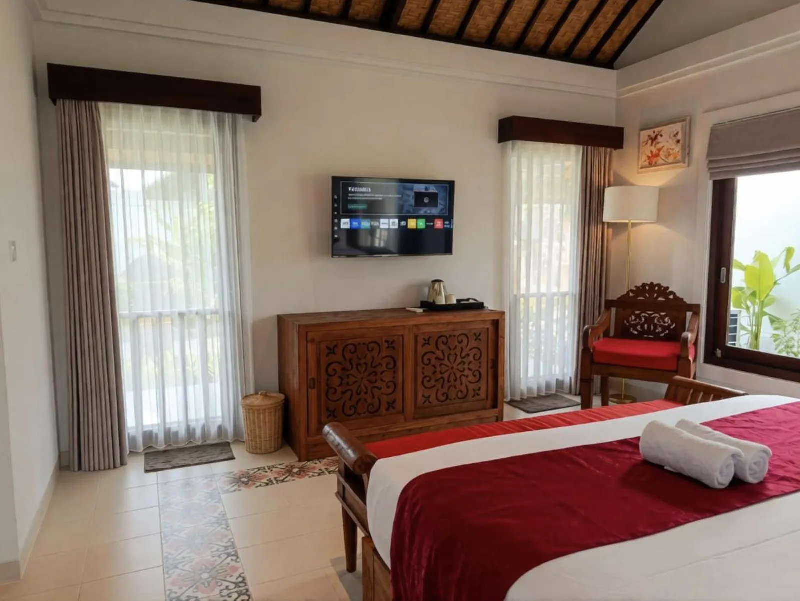 Gemütliches Gästezimmer im Sardja Uluwatu in Uluwatu