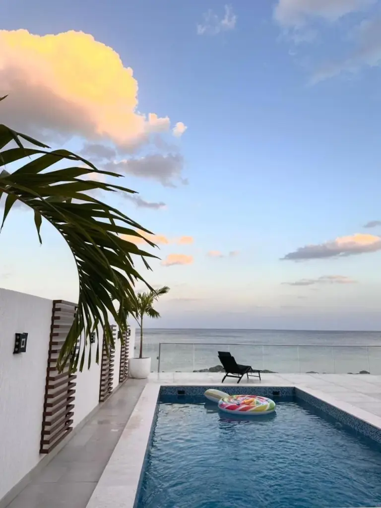 Sunset view from Seascape Villa pool area