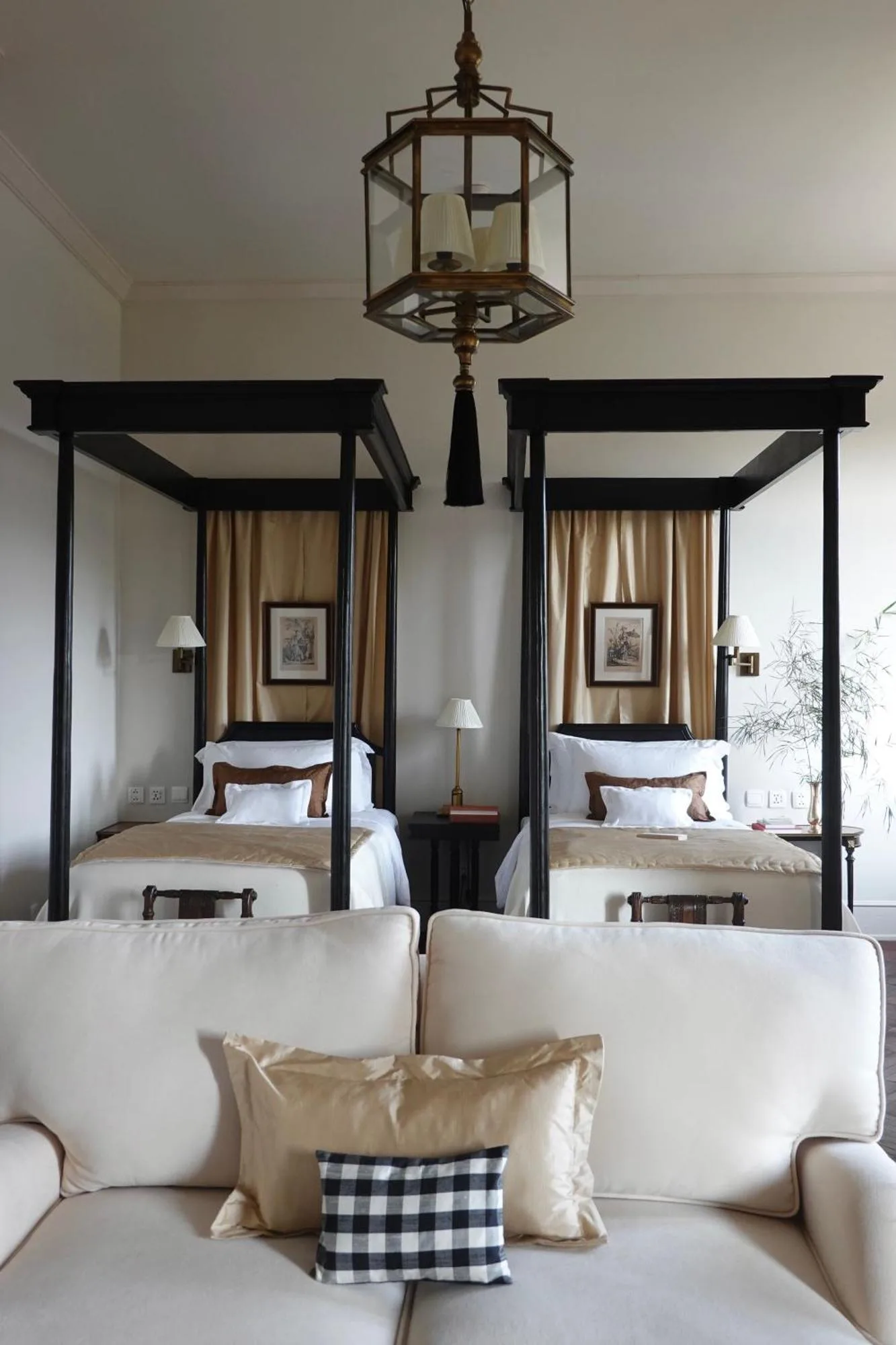 Stylish bedroom with canopies in Sela Chiangmai hotel