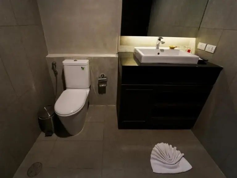 Serene Phla Resort and Restaurant in Rayong bathroom toilet and vanity area