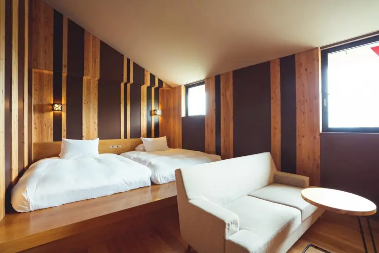 Cozy guest room at SETRE Naramachi hotel