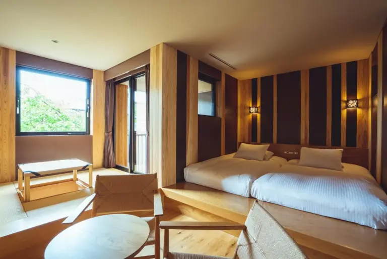Tatami guest room at SETRE Naramachi hotel