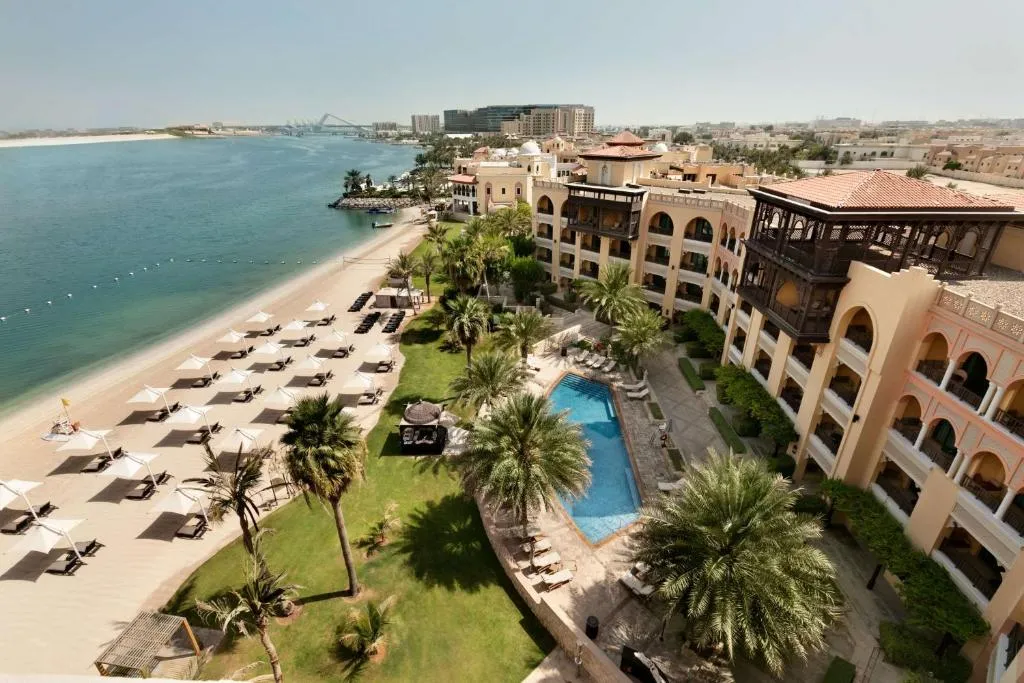 Pool and beach area at Shangri-La Qaryat Al Beri, Abu Dhabi