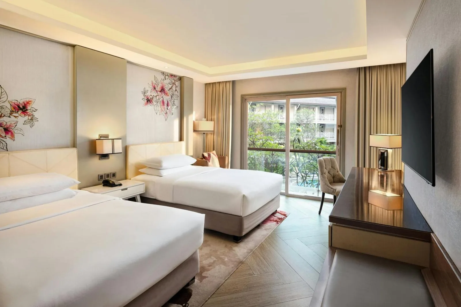 Twin room with beautiful views at Sheraton Bandung Hotel & Towers