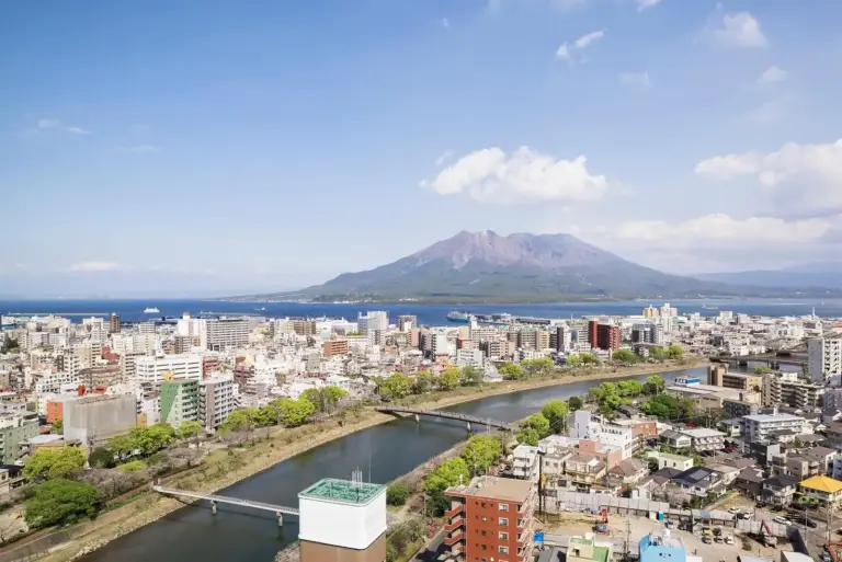 Vista de Sakurajima desde el Sheraton Kagoshima