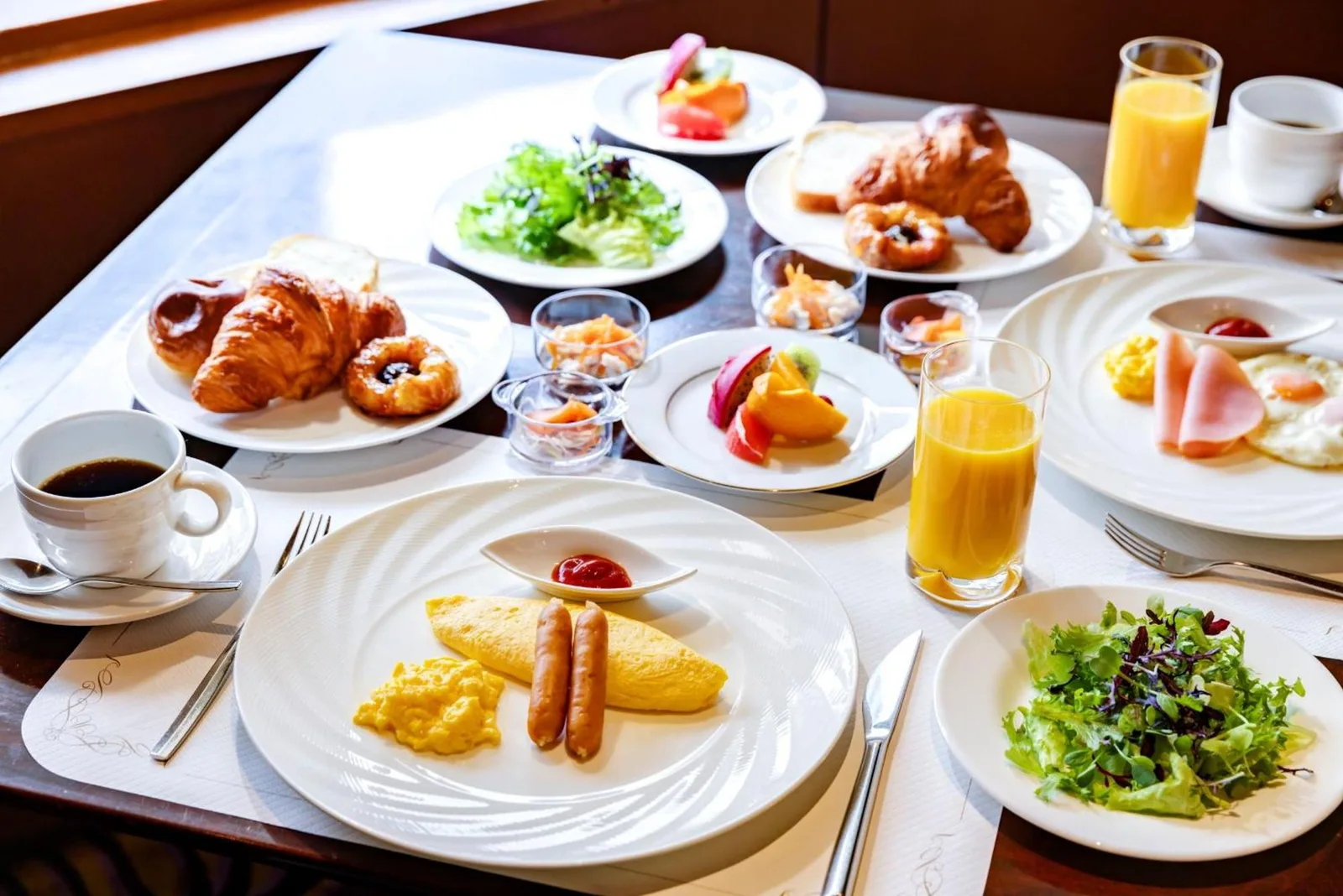 Desayuno servido en el Sheraton Miyako Hotel Osaka