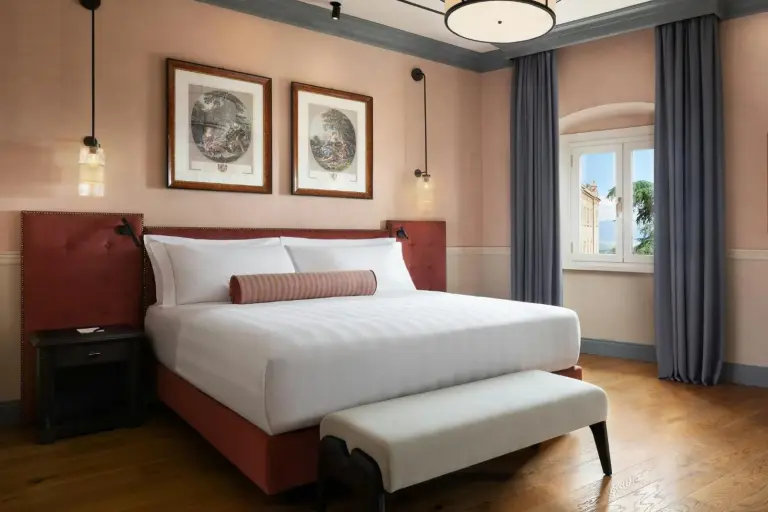 Detail of guest room at Hotel Brufani