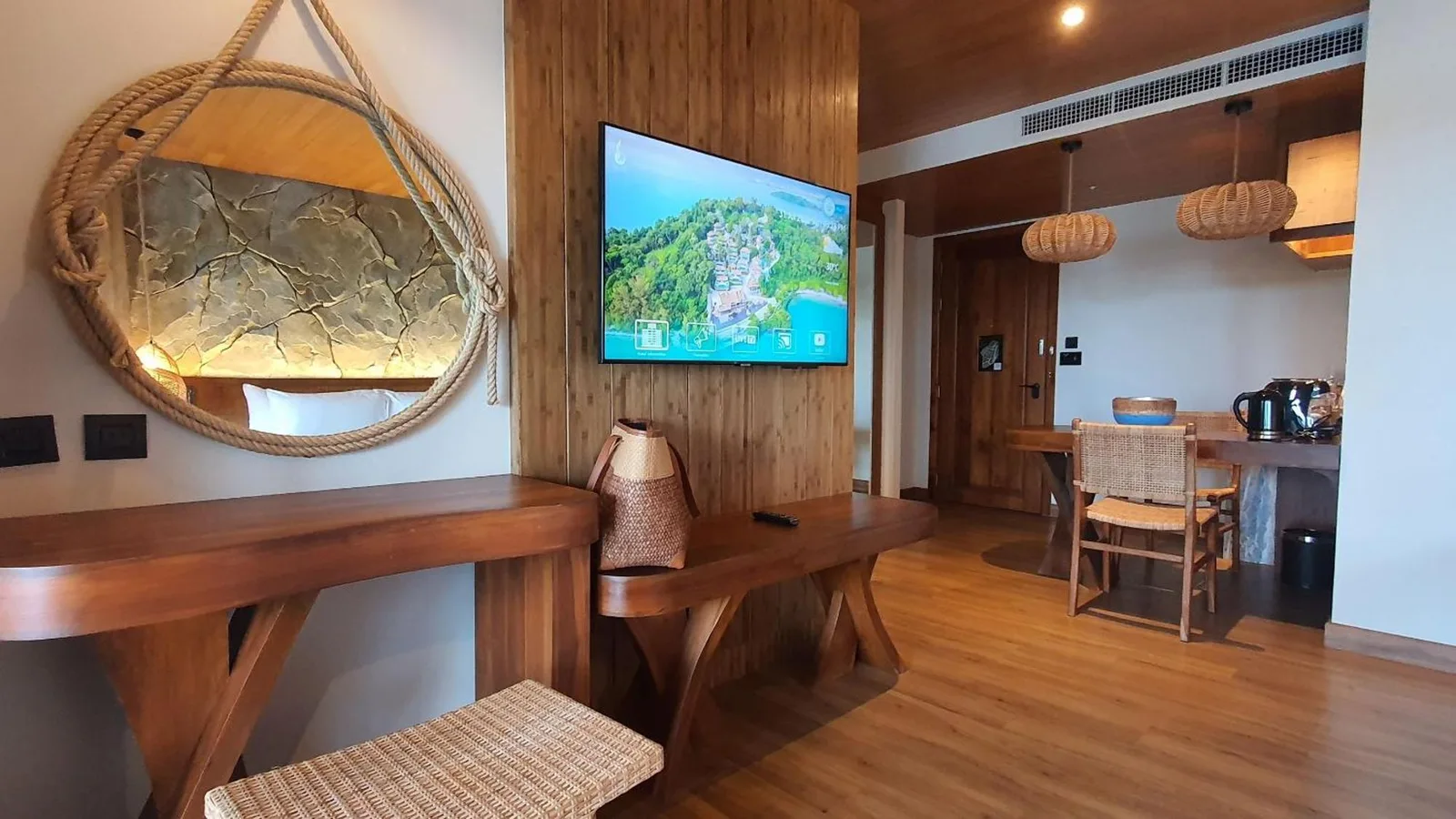 Room amenities in a suite at SINAE Phuket Luxury Hotel.