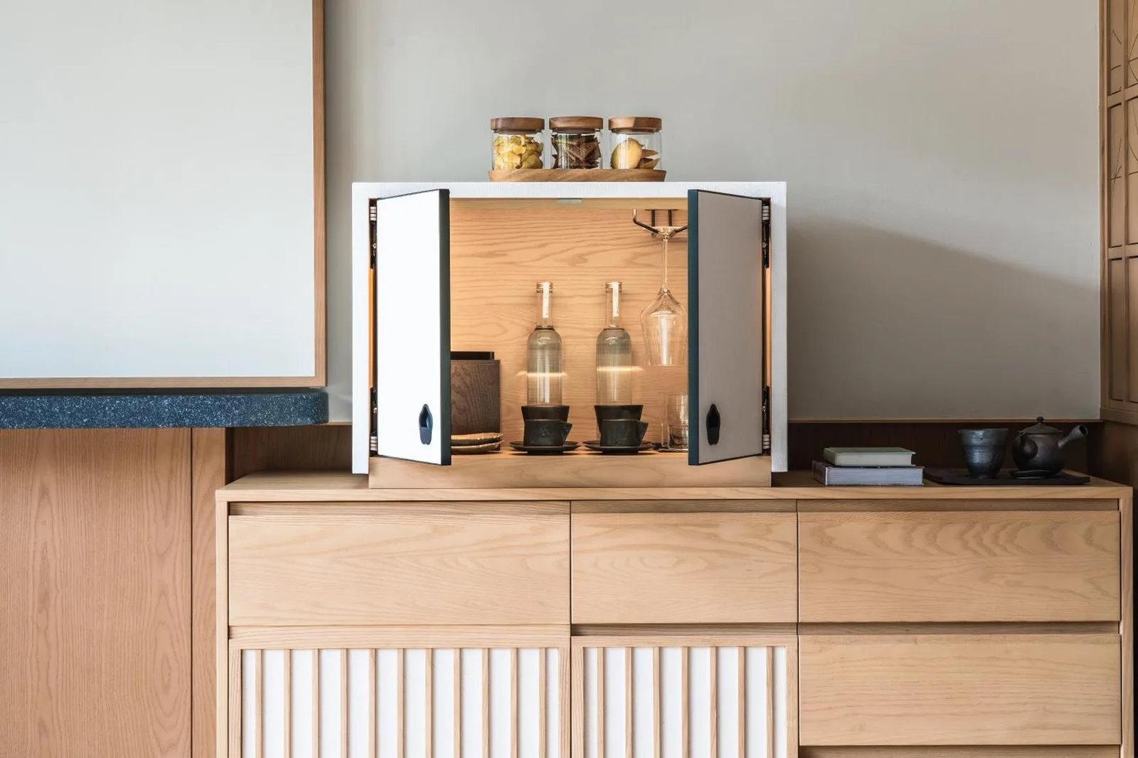 In-room refreshments setup at Six Senses Kyoto