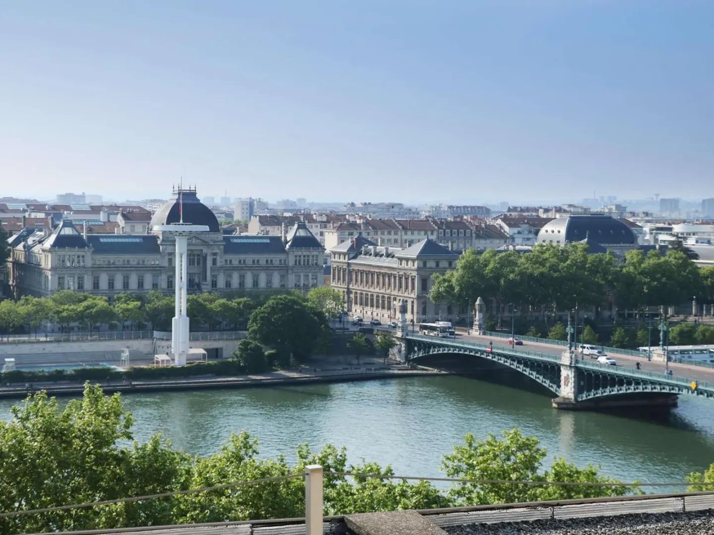 A scenic view from Sofitel Lyon Bellecour overlooking the city of Lyon