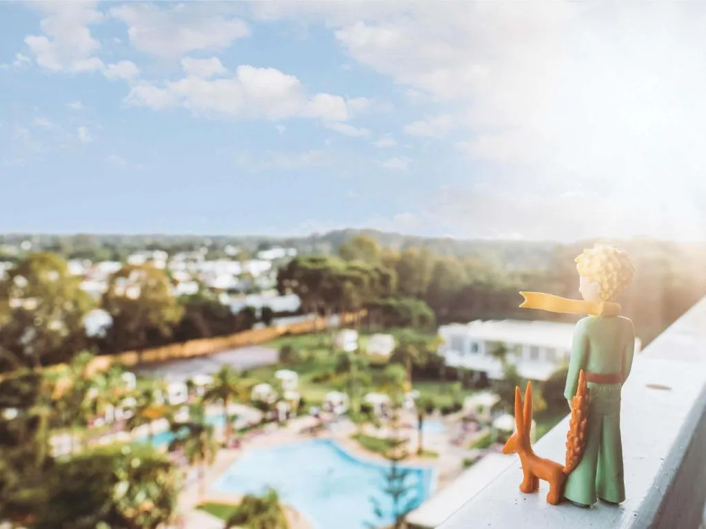 Artistic view from Sofitel Rabat Jardin Des Roses with figure