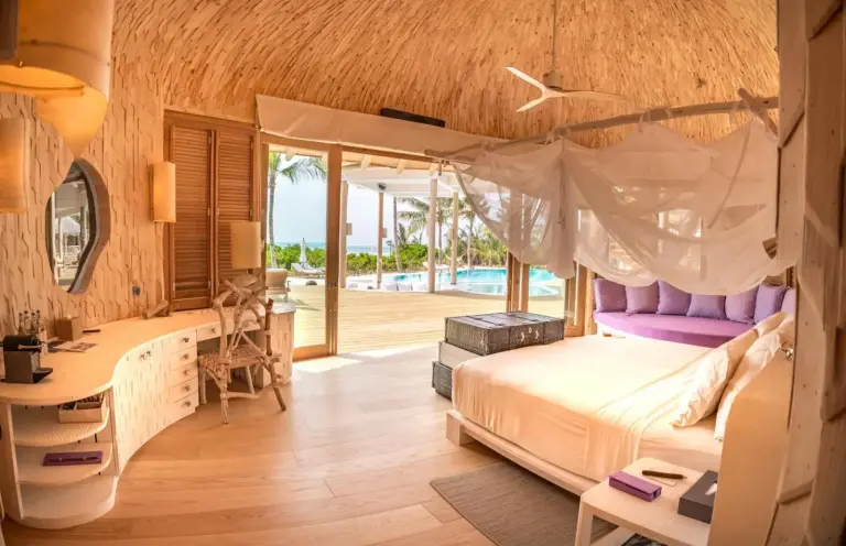 Bedroom with view at Soneva Jani