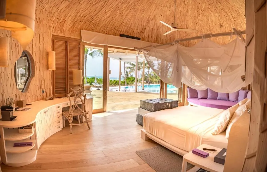 Bedroom with view at Soneva Jani