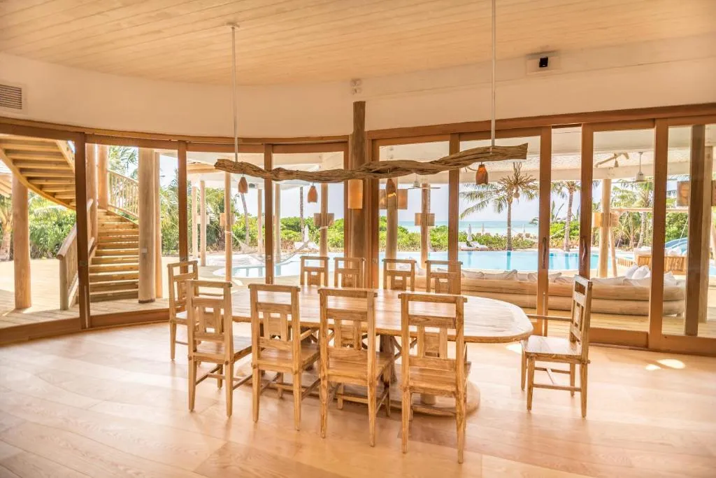 Dining area at Soneva Jani