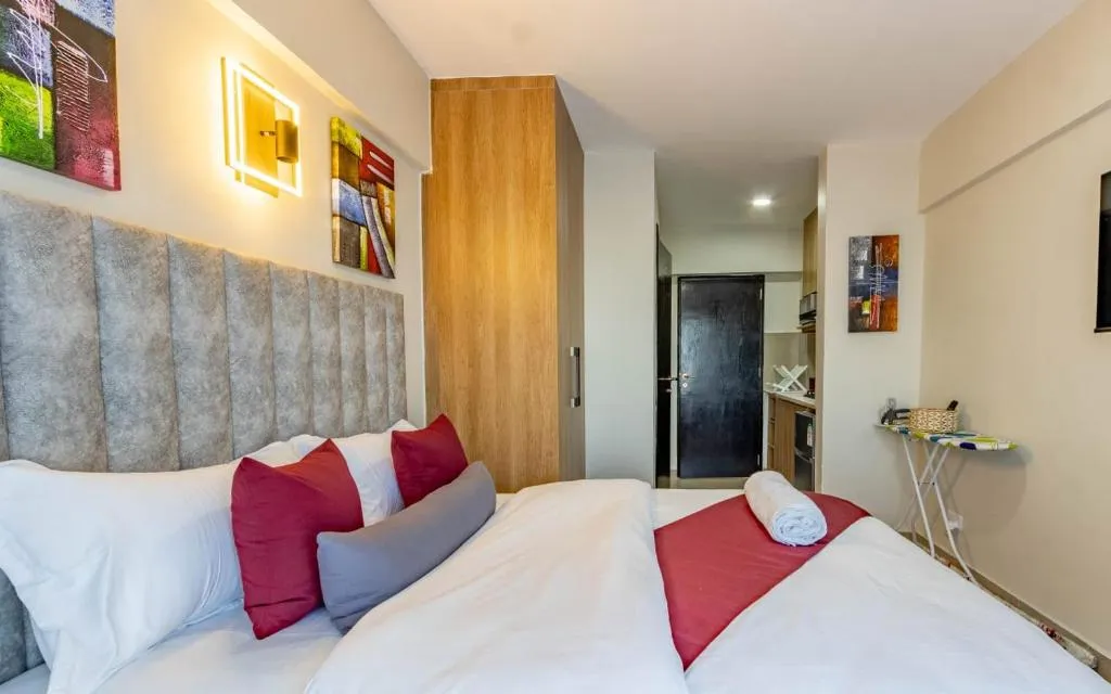 Studio Apartment in Nairobi with stylish bedroom overview