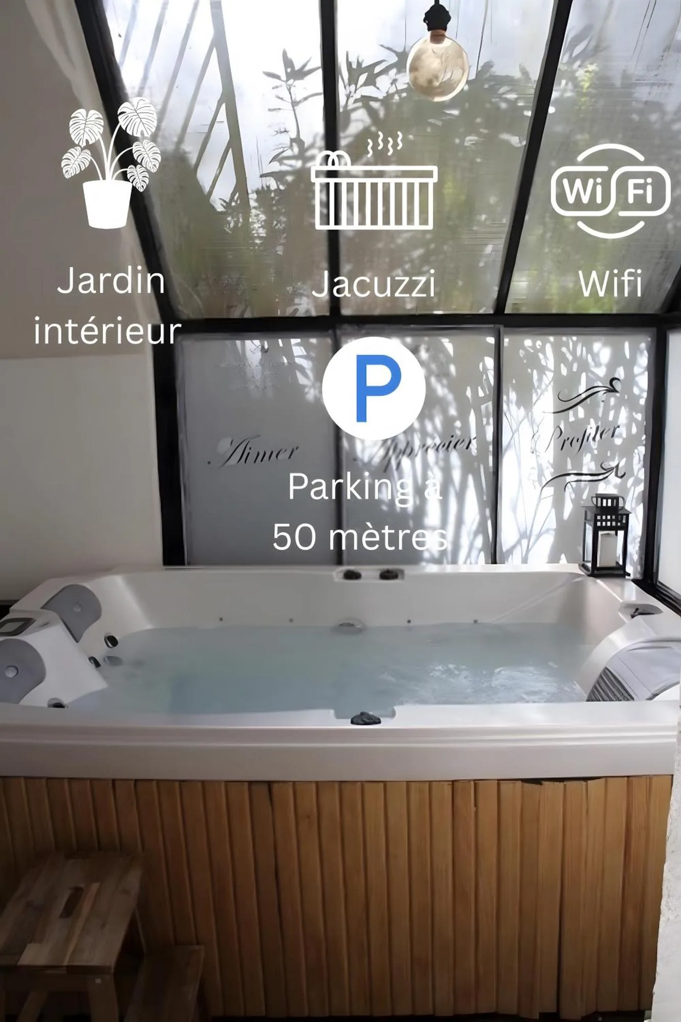 Ausstattung und Merkmale des Whirlpools im Sublime Appartement Centre D’aix