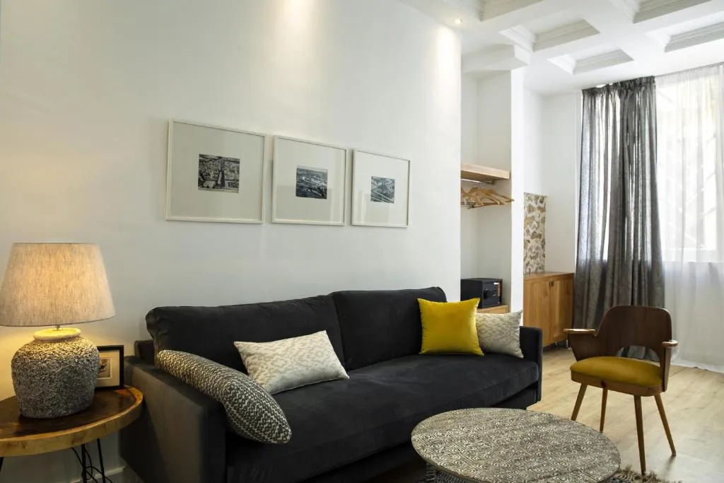 Stylish living room at Suite Azur Hotel in Essaouira