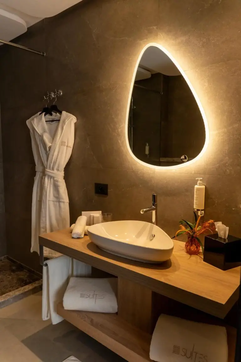 Bathroom sink area of Suites By Le Rêve in Tangier