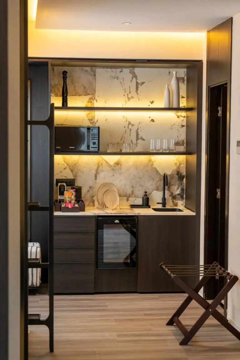 Mini bar area of Suites By Le Rêve in Tangier