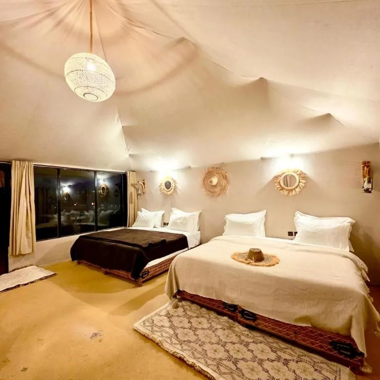 Sunny Luxury Camp deluxe family tent in Merzouga